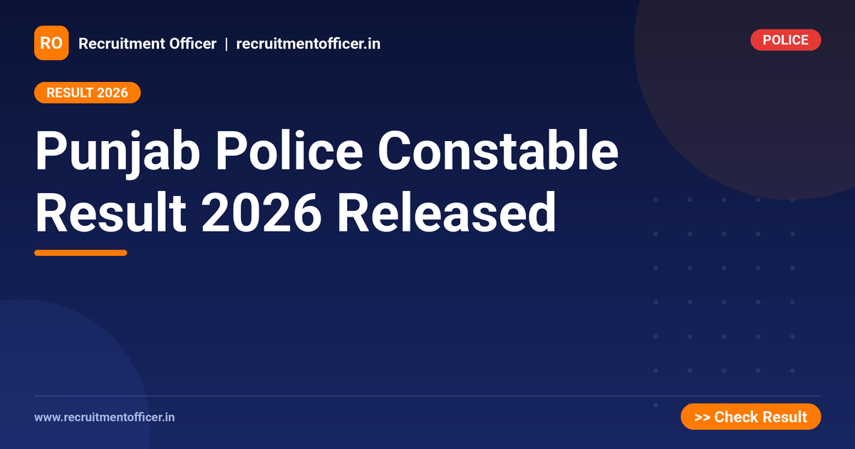 Punjab Police Constable Result 2026 Released 1 Punjab Police Constable Result 2026 Released - NRAI nrai.in