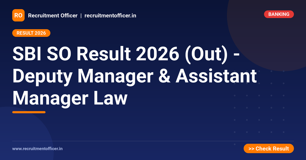 SBI SO Result 2026 (Out) - Deputy Manager & Assistant Manager Law - NRAI nrai.in