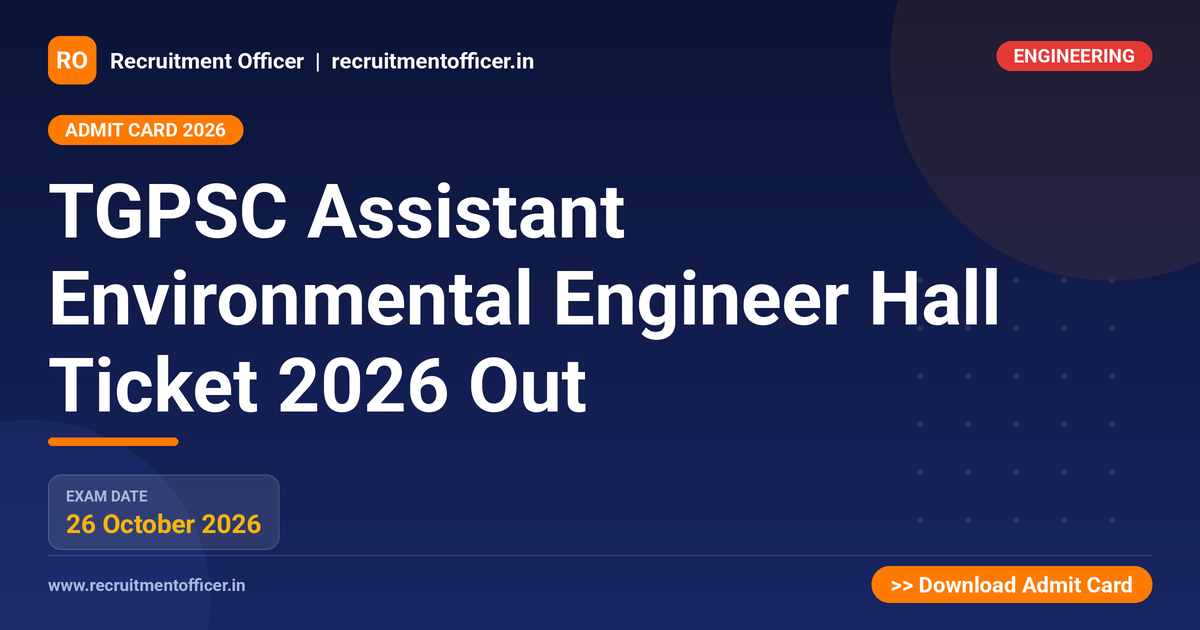 TGPSC Assistant Environmental Engineer Hall Ticket 2026 Out 1 TGPSC Assistant Environmental Engineer Hall Ticket 2026 Out - NRAI nrai.in