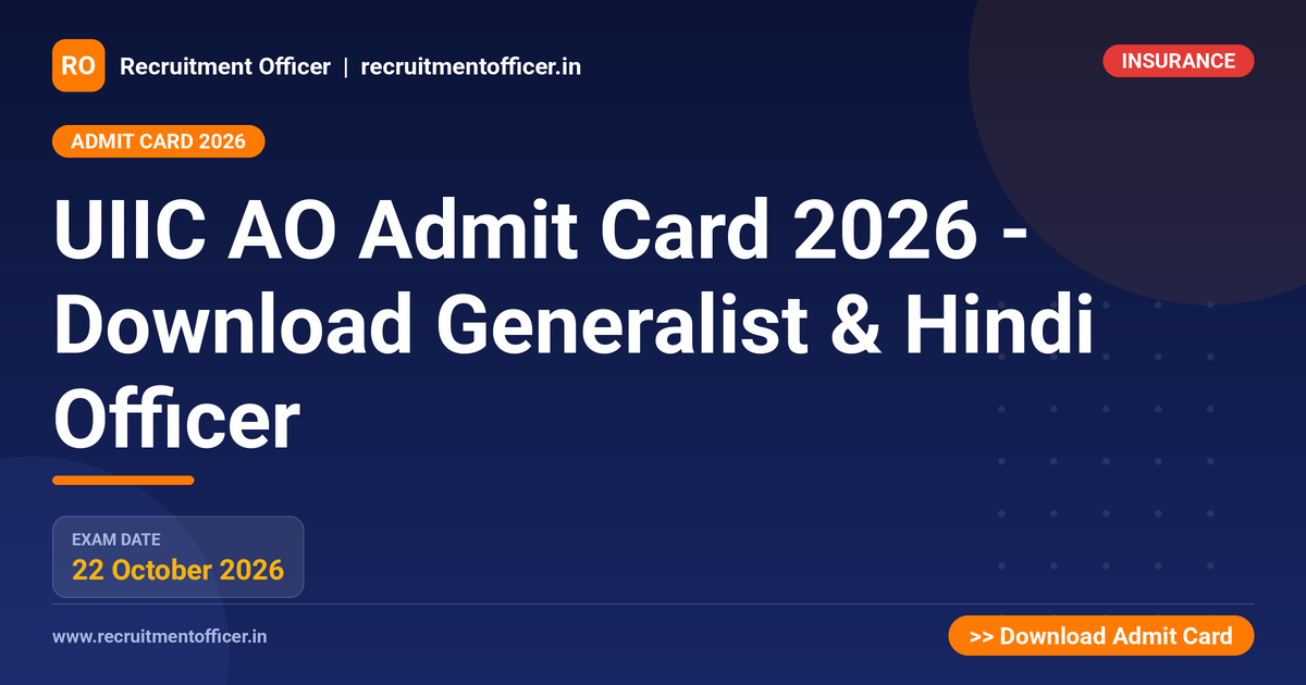 UIIC AO Admit Card 2026 - Download Generalist & Hindi Officer 1 UIIC AO Admit Card 2026 - Download Generalist & Hindi Officer - NRAI nrai.in