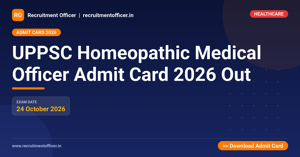 UPPSC Homeopathic Medical Officer Admit Card 2026 Out 1 UPPSC Homeopathic Medical Officer Admit Card 2026 Out - NRAI nrai.in